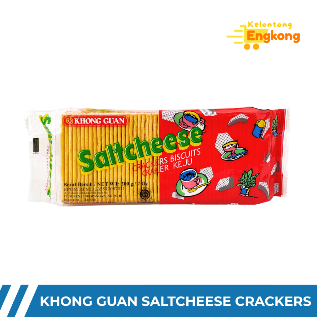 Khong Guan Salt Cheese Crackers 200gr Biskuit Keju Asin Gurih Renyah