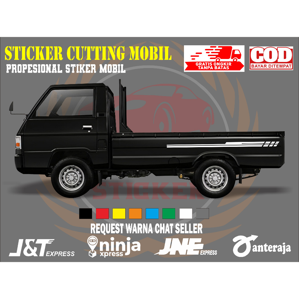 sticker mobil pick up sticker mobil mitsubishi l300 stiker mobil l300 keren sticker variasi mobil