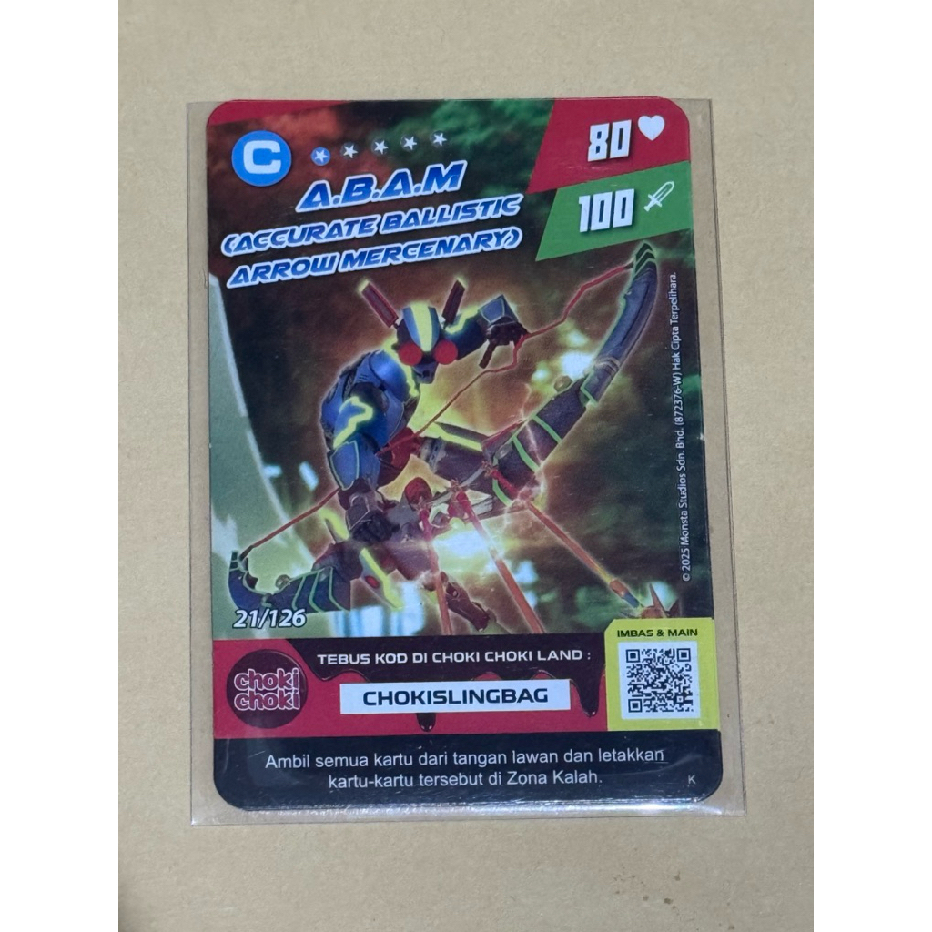 Kartu Boboiboy Monsta Galaxy Card