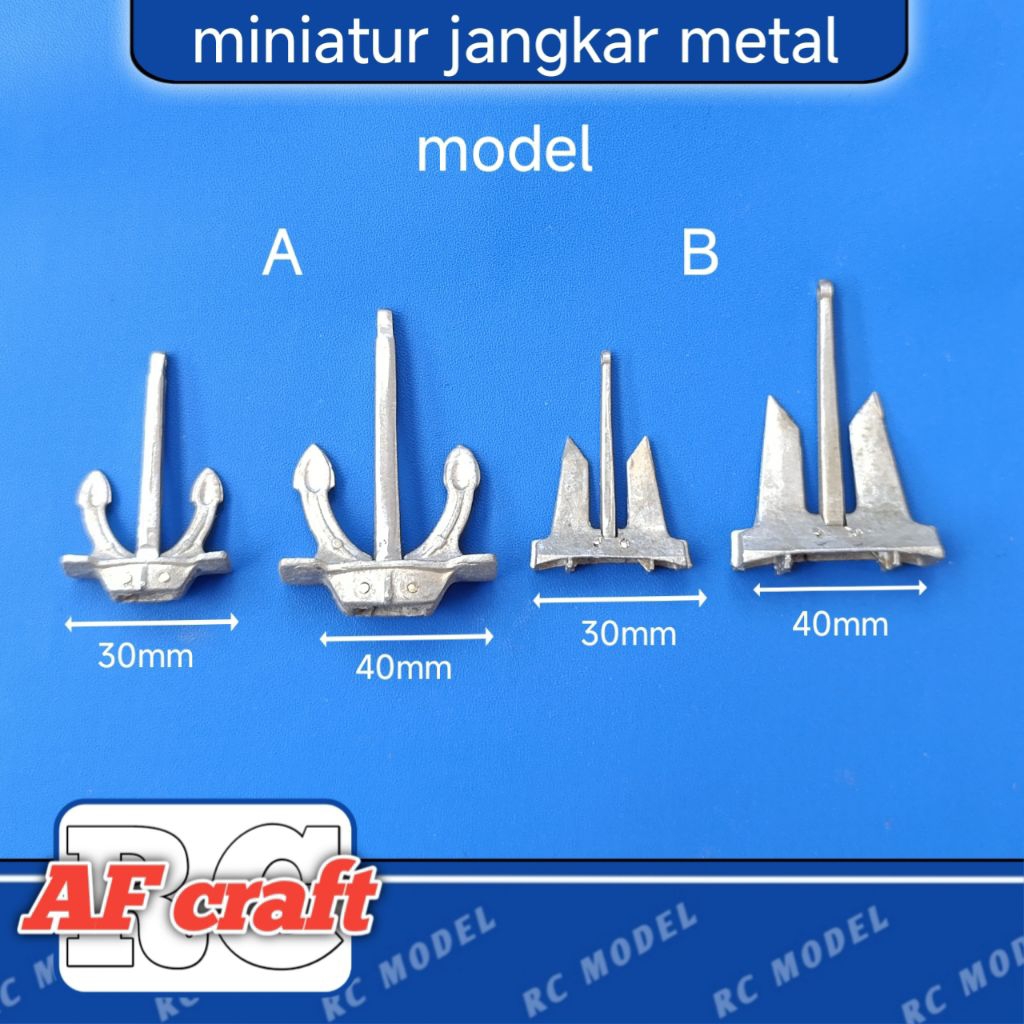 miniatur jangkar scale metal aksesoris for RC boat