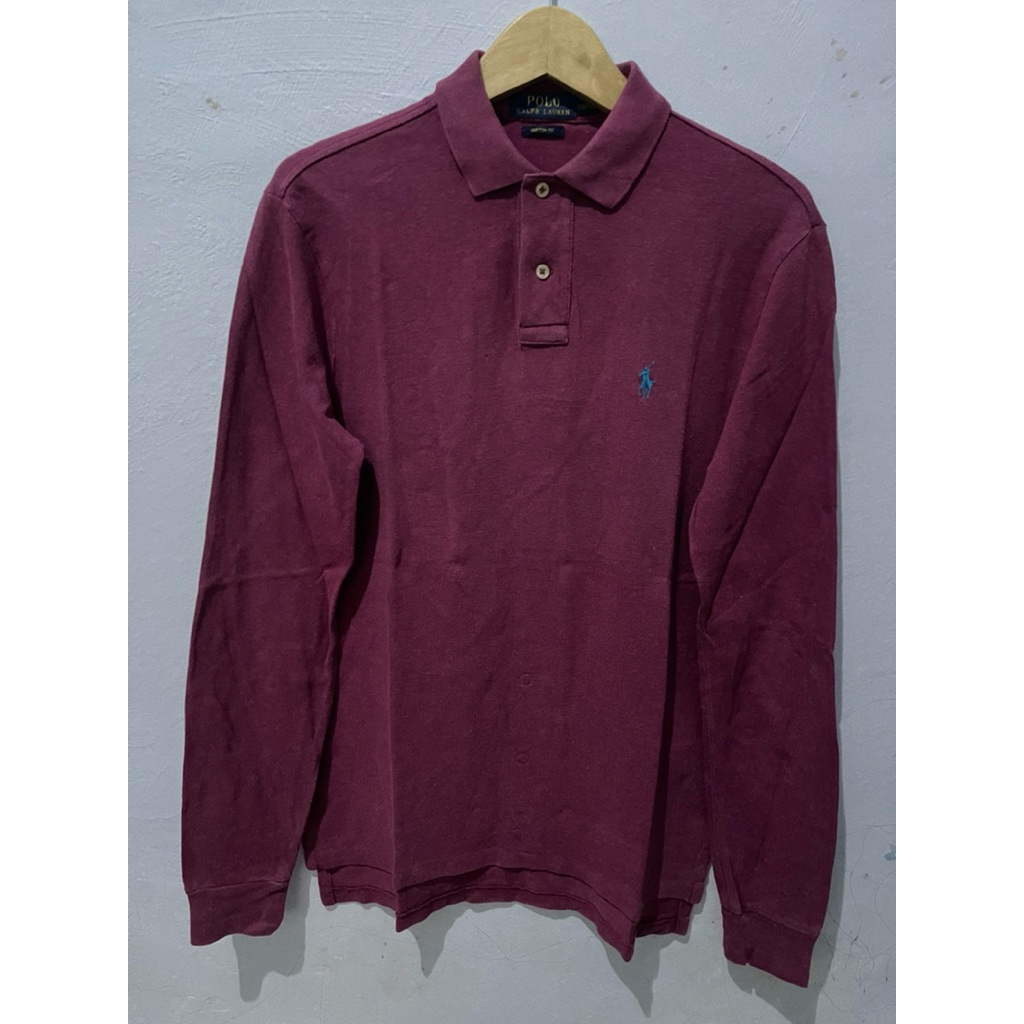 Kaos Kerah Lengan Panjang Polo Ralph Lauren Original Second