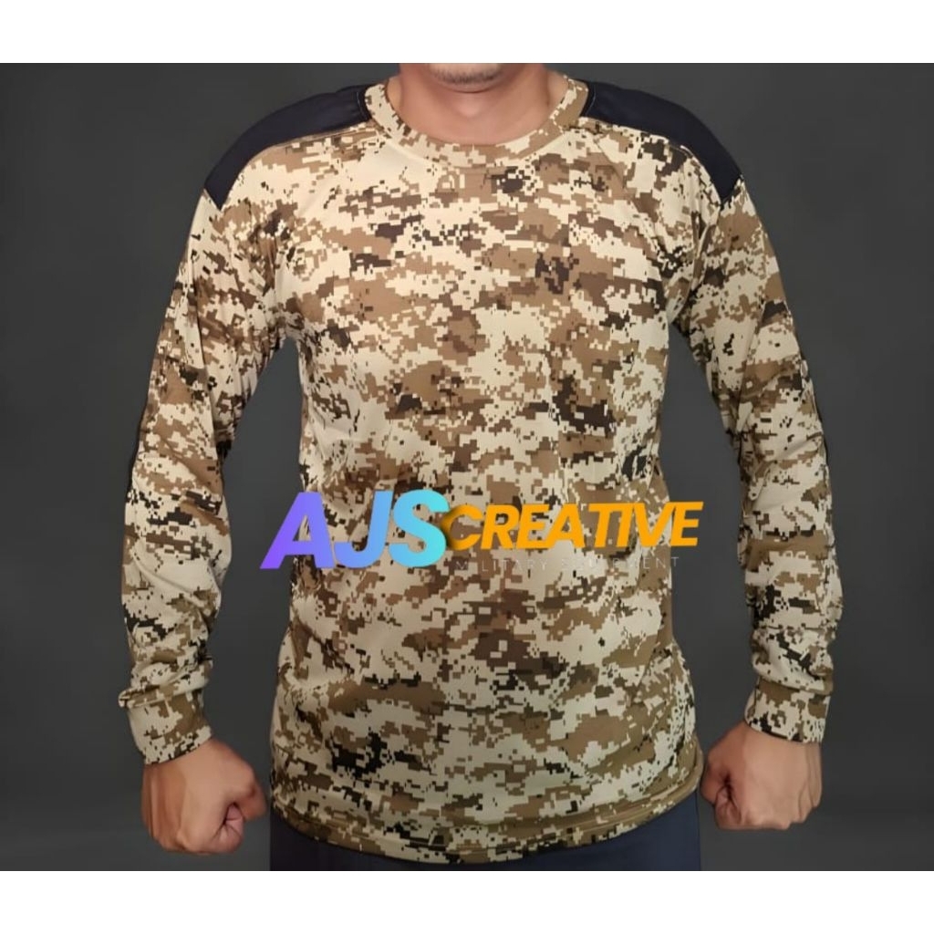 KAOS ARMY PANJANG DIGITAL GURUN|KAOS LORENG GURUN BUSA TERBAIK