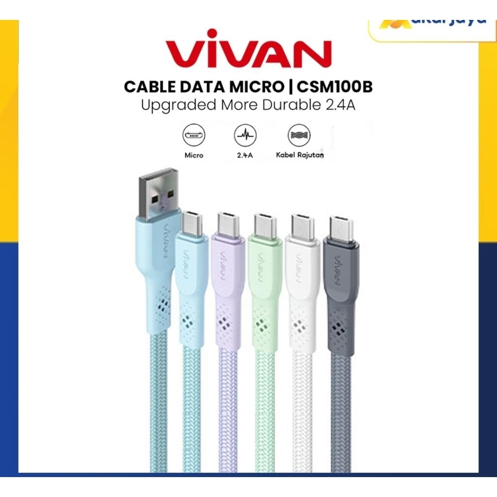 Kabel Vivan CSM-100 Micro/2,4Amp Fast Charging