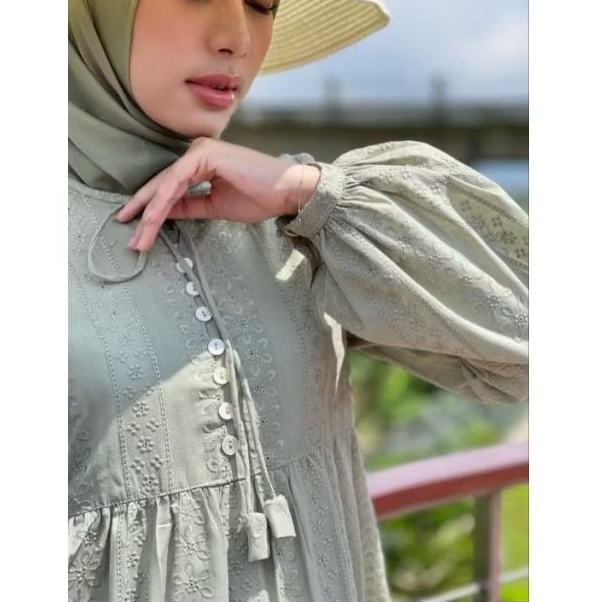 Emilly dress katbol embroidery cotton dress premium
