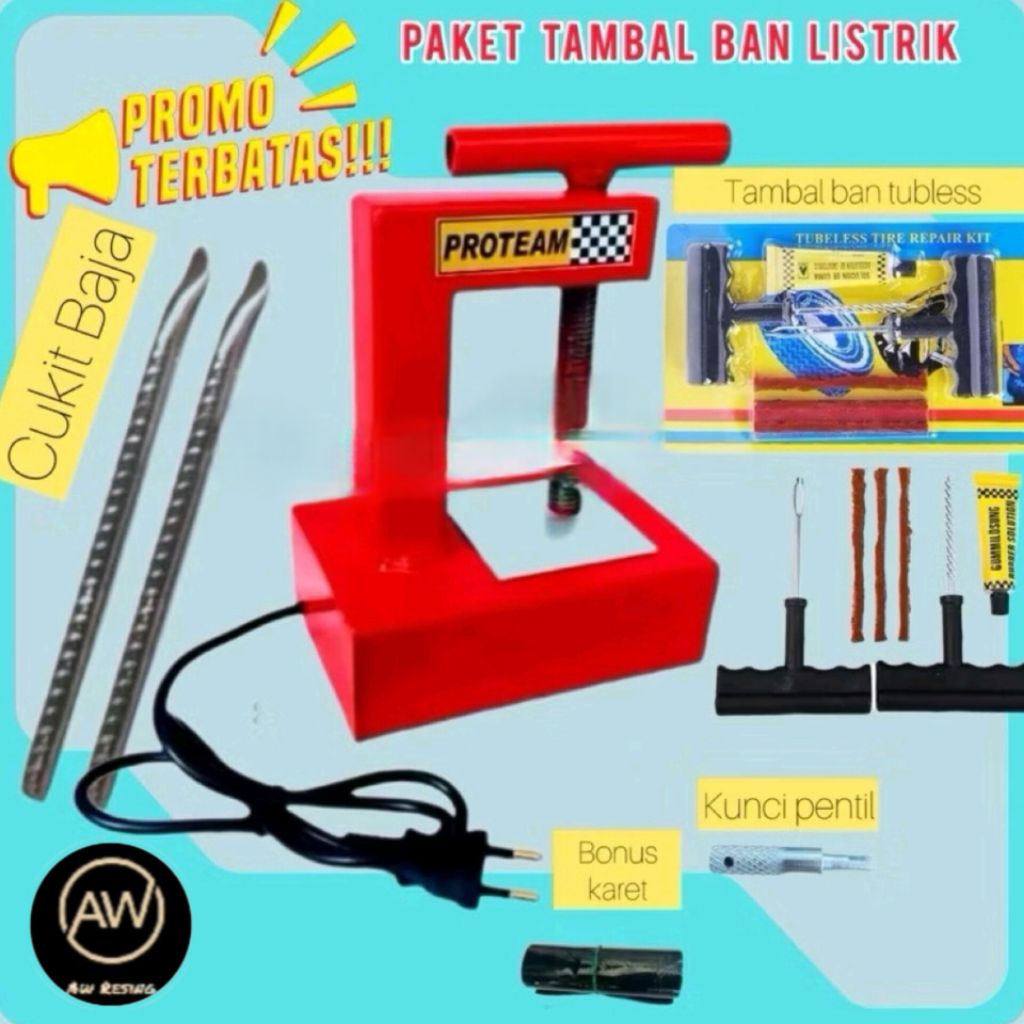 Tambal Ban Bakar dan Tambal Ban Listrik Paket lengkap
