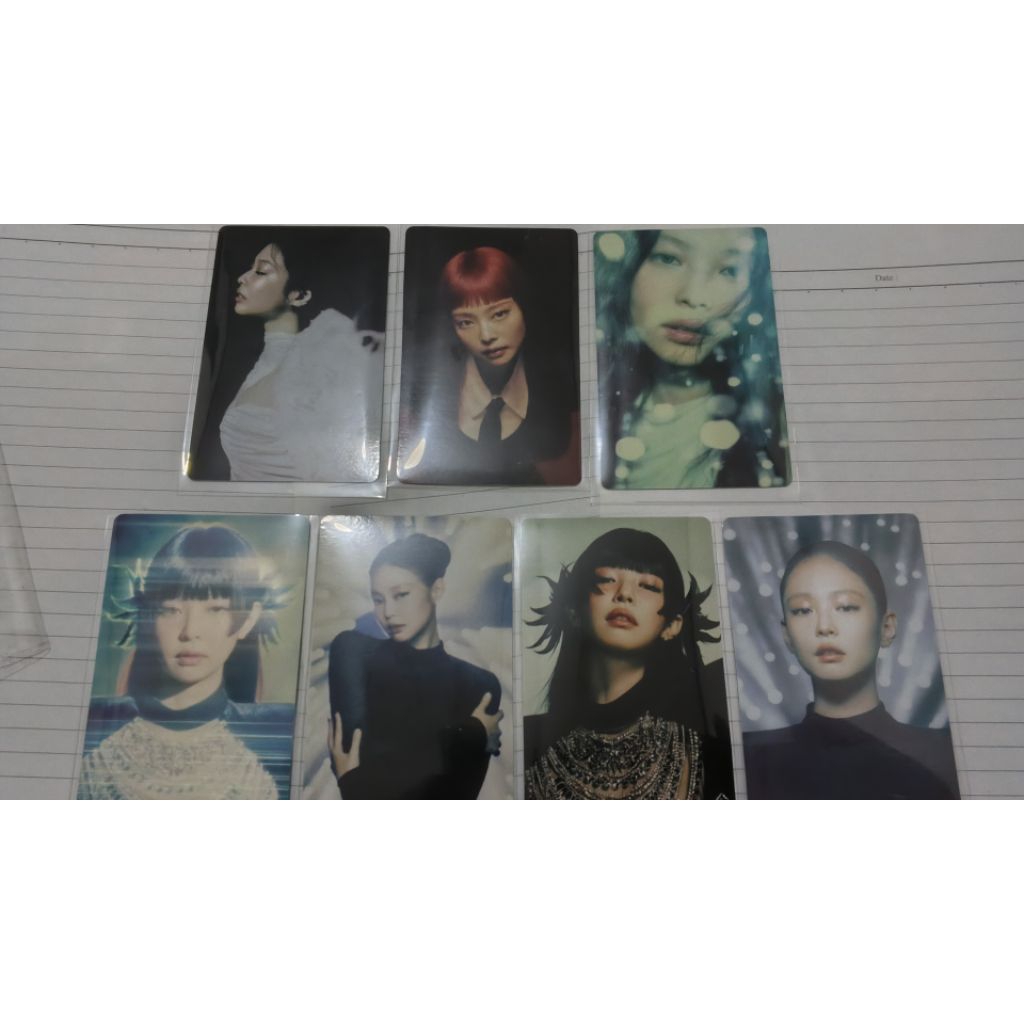 Jennie Ruby Miniso Pop Up Photocards Blue Set