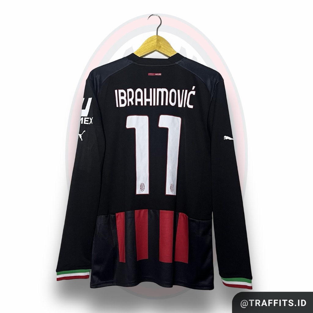 Jersey AC Milan Home 22/23 Long Sleeve Zlatan Ibrahimovic BNWT Brand New With Tag Original Size Mg