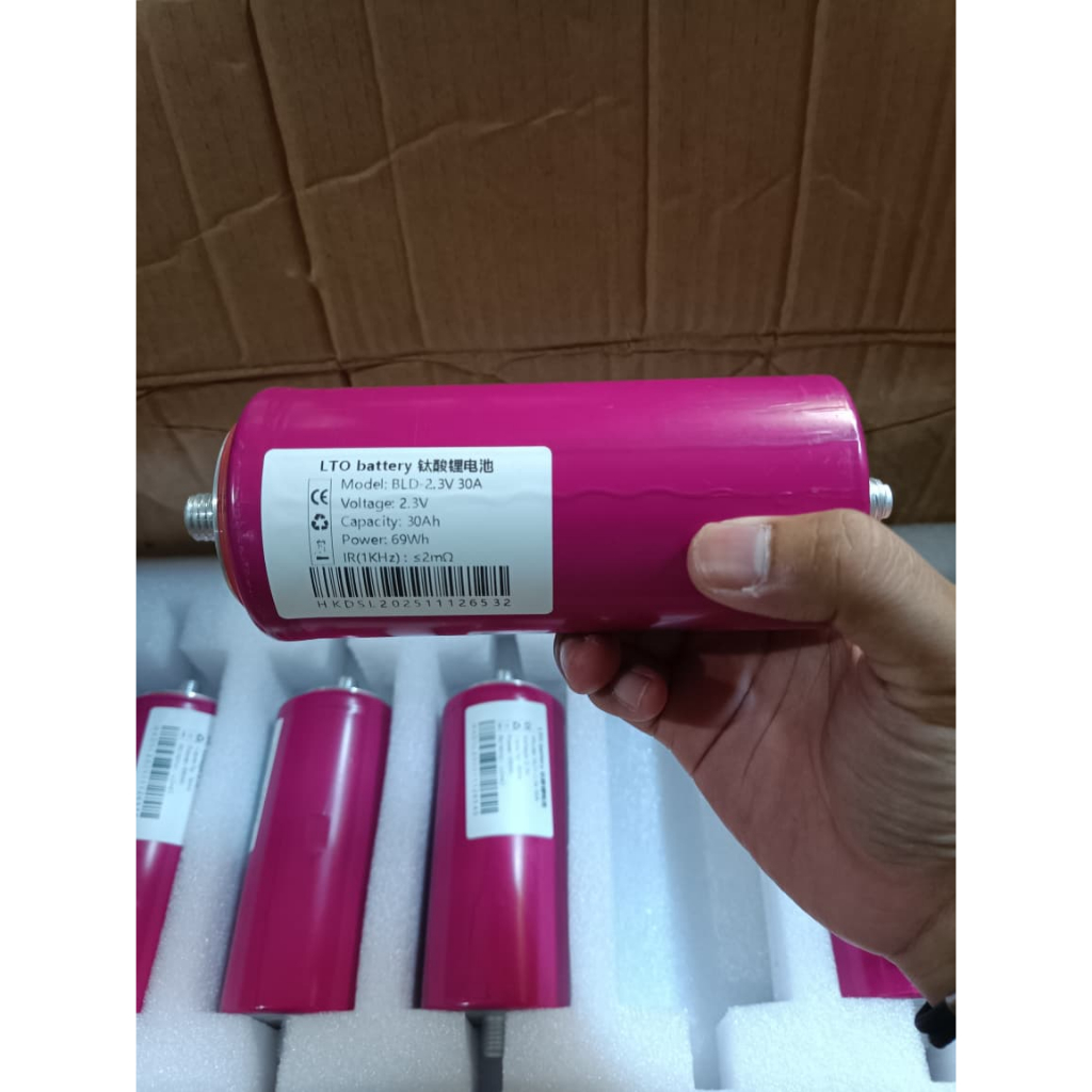 Baterai LTO 2,3V 30Ah Isi Ulang dengan Siklus Hidup Super Panjang 12000+ Cycles
