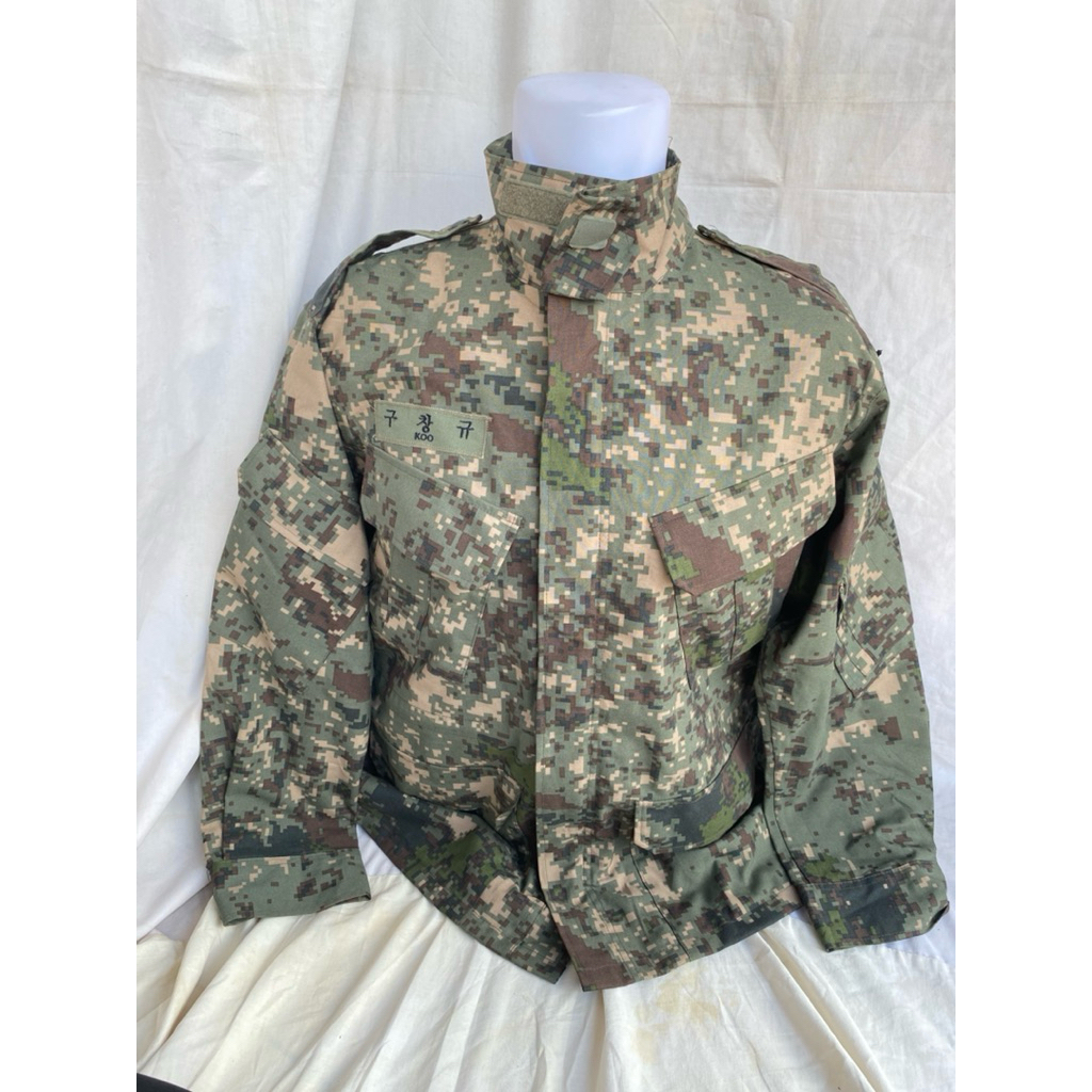 Coat Jaket M 100 Parka 2 Lapis Anti Air Loreng Digital Granit ROKA Republic of Korea Army Tentara Ko