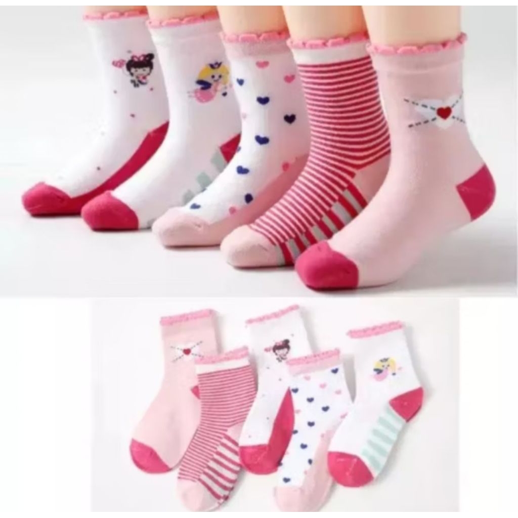 KONVEKSI (3 PASANG) KAOS KAKI ANAK2 TK-SD-REMAJA RANDEM MOTIF&POLOS BAHAN TEBAL DAN LEMBUT.