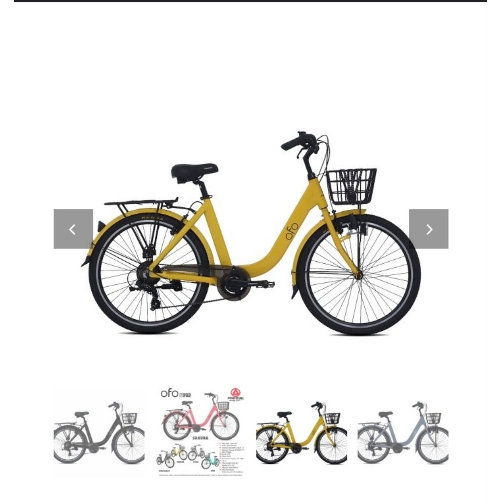 SEPEDA CTB 26 PACIFIC OFO 7  SPEED YELLOW BANANA ORIGINAL