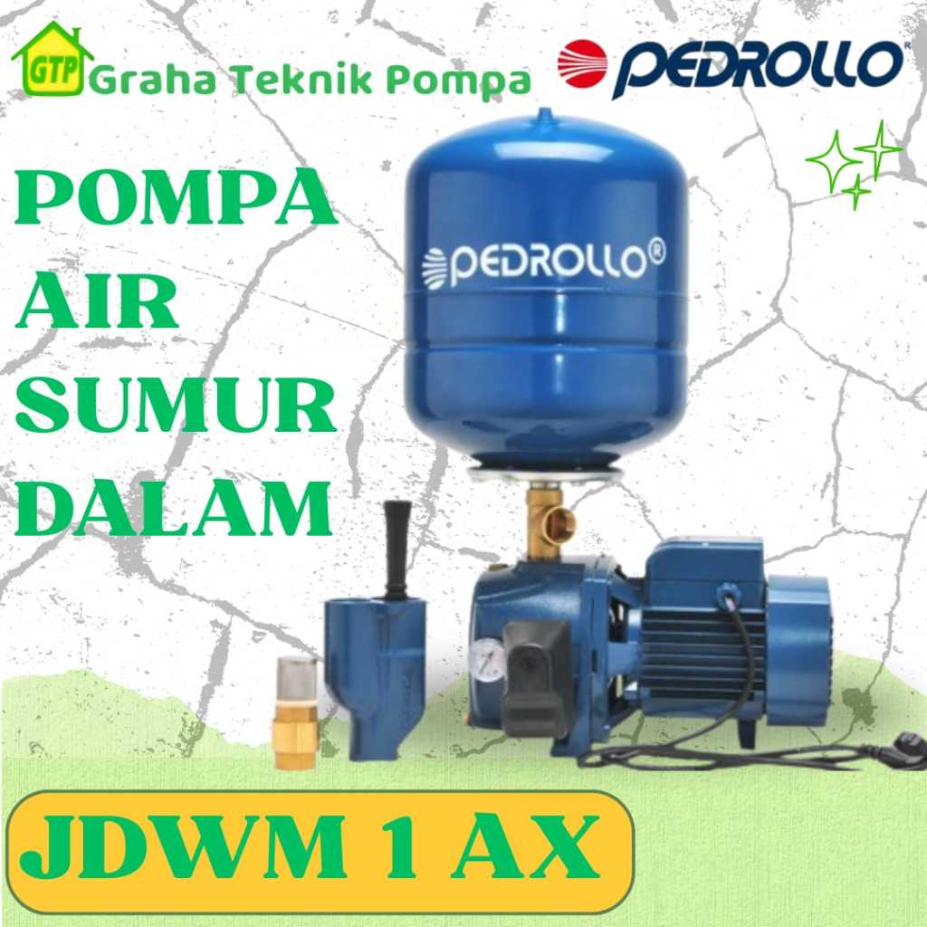 Pompa Air sumur dangkal Otomatis Pedrollo Type JSWM 1CX