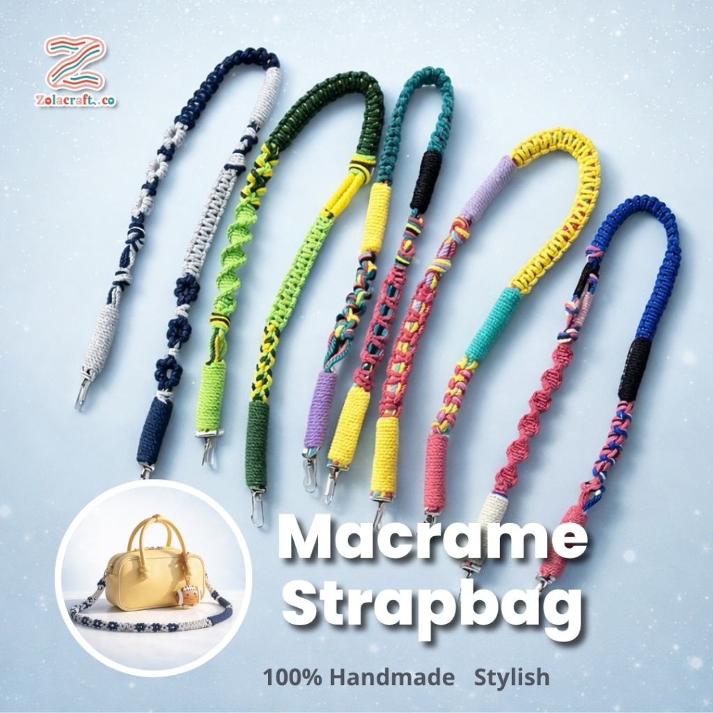 Zolacraft Strap Tas Selempang Aesthetic Macrame All Type | Tali Tas Wanita SB11B