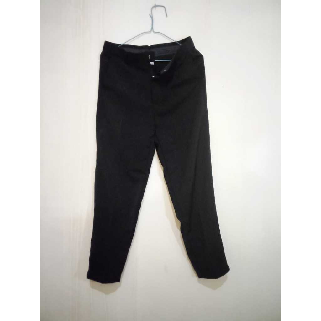 Celana Katun Pria Warna Hitam Size 29 Preloved No Minus