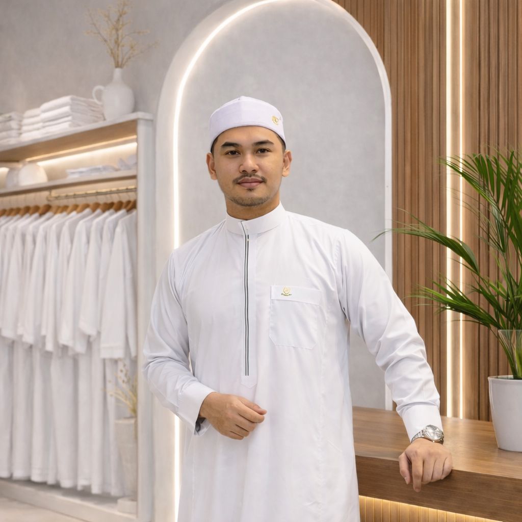 gamis ABS bordiran Saudi Korea jubah ABS bordir Saudi Korea gamis pria jubah pria Saudi Korea manset