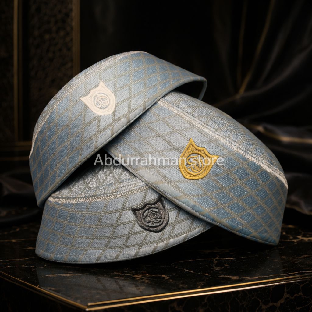 Kopiah Peci Malaysia A6 Ilyas Motif  - Desain Modern, Nyaman Dipakai, Bahan Tebal