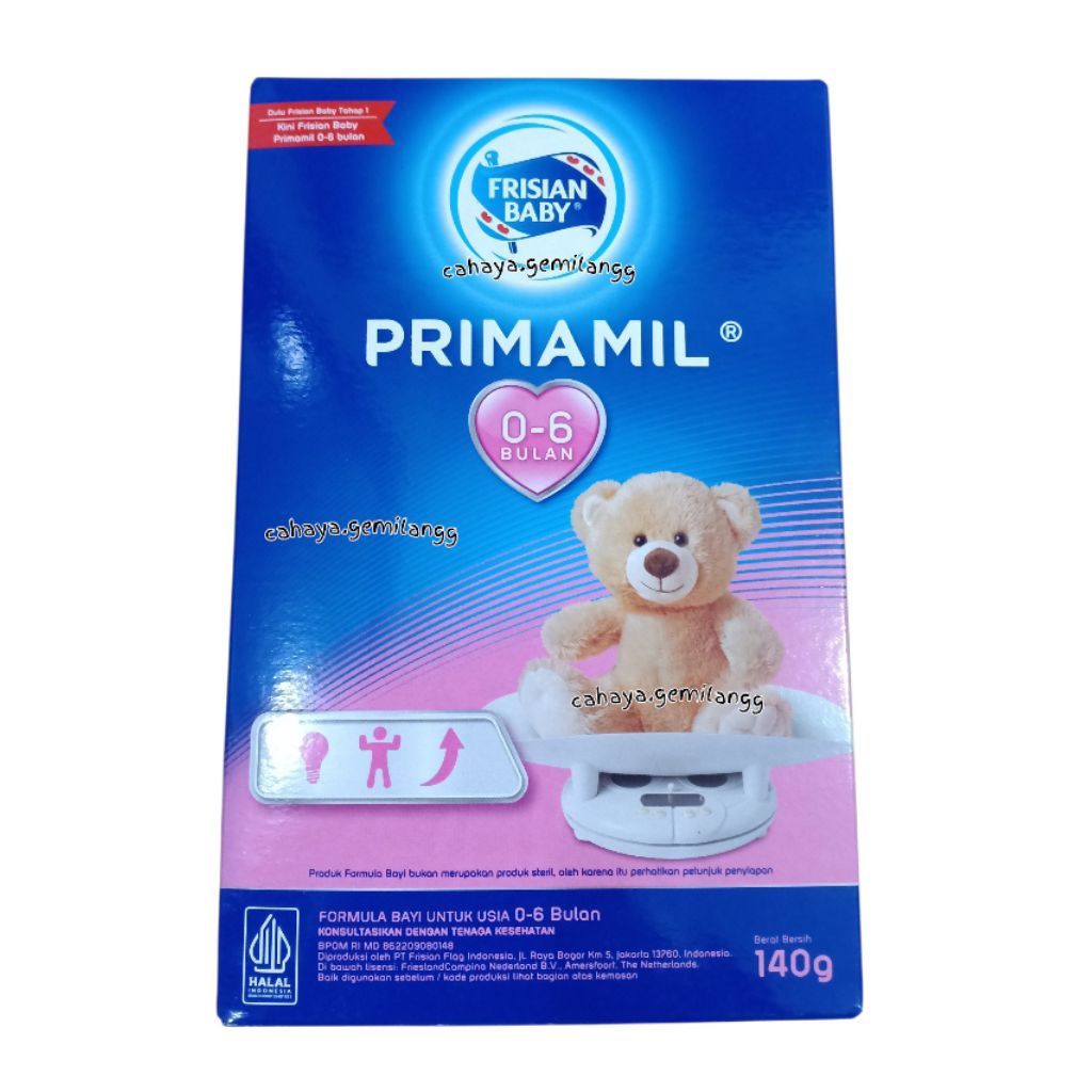 Frisian Flag Baby Primamil 0-6 Bulan Plain 140gr - Susu Formula Bayi 0-6Bulan / Susu Bayi / Susu Per