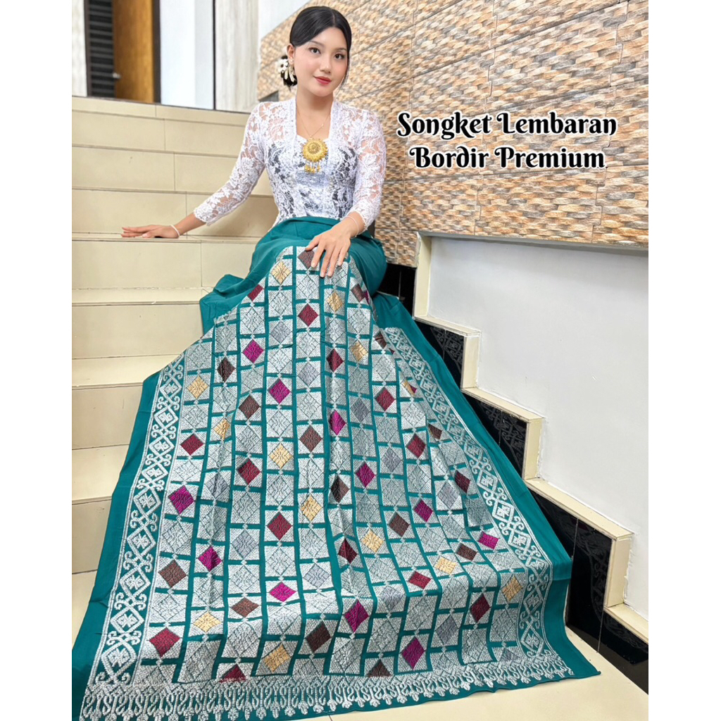 [bisa cod kamen songket lembaran] kamen lembaran songket bordiran / kamen songket bordiran wanita/ k