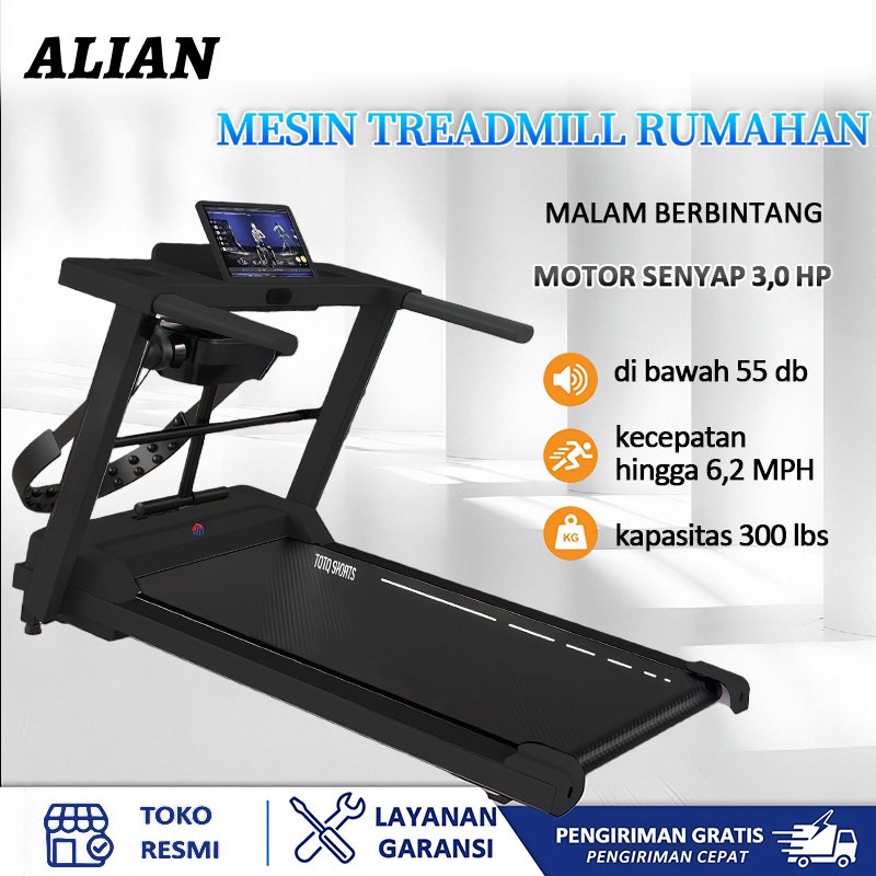 ALAIN Alat Fitness Treadmill Elektrik Treadmill treadmill lipat treadmill portable