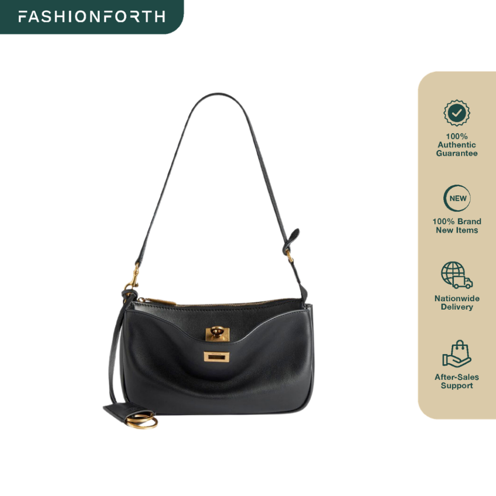 FashionForth Rodeo Sling Pochette Bag in Smooth Cafskin GHW
