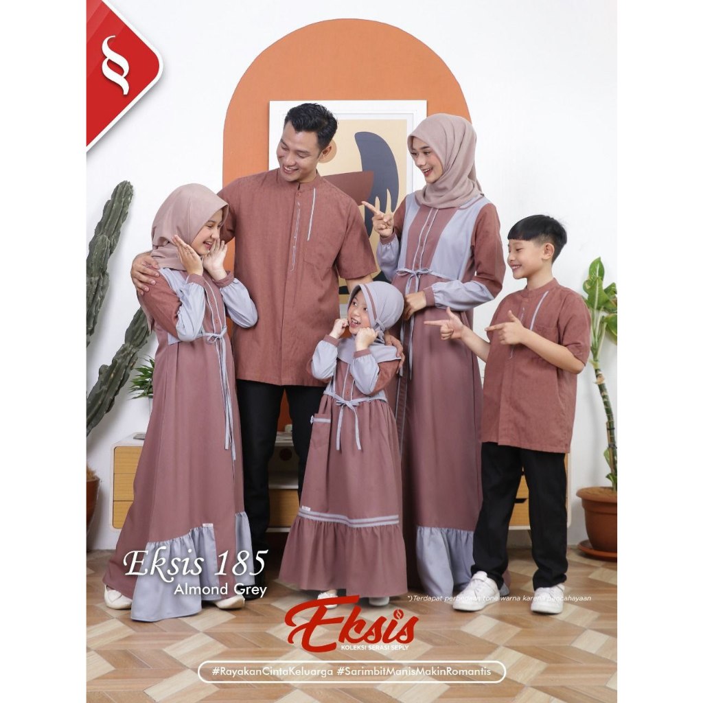 (COD) READY TERMURAH SARIMBIT/ COUPLE KELUARGA BY SEPLY EKSIS 185 ALMOND GREY KAHFI KIDS
