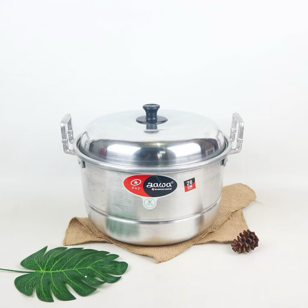 Panci Kukus Maspion Jawa Aluminium - Desain Praktis, Kapasitas Besar, Sarangan Tersembunyi