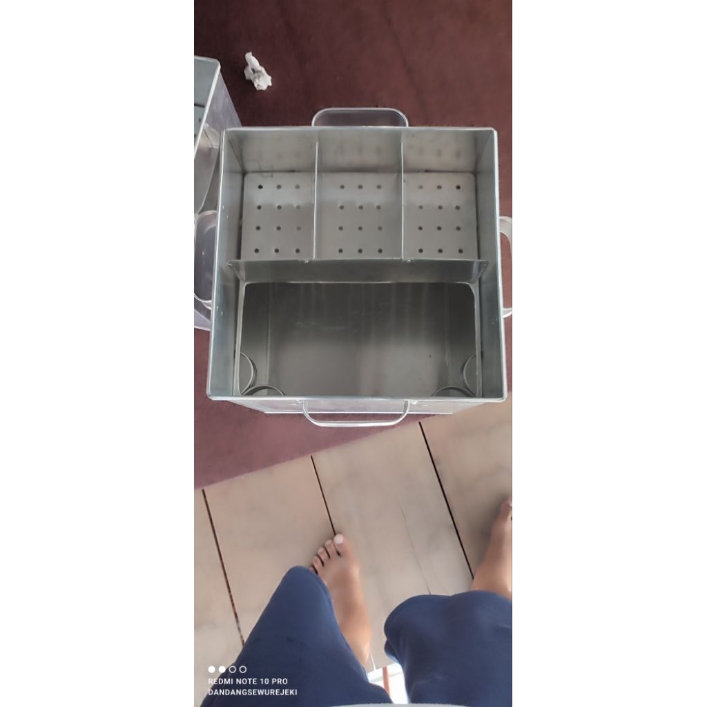 dandang bakso kotak sekat 3 uk 40×40×40
