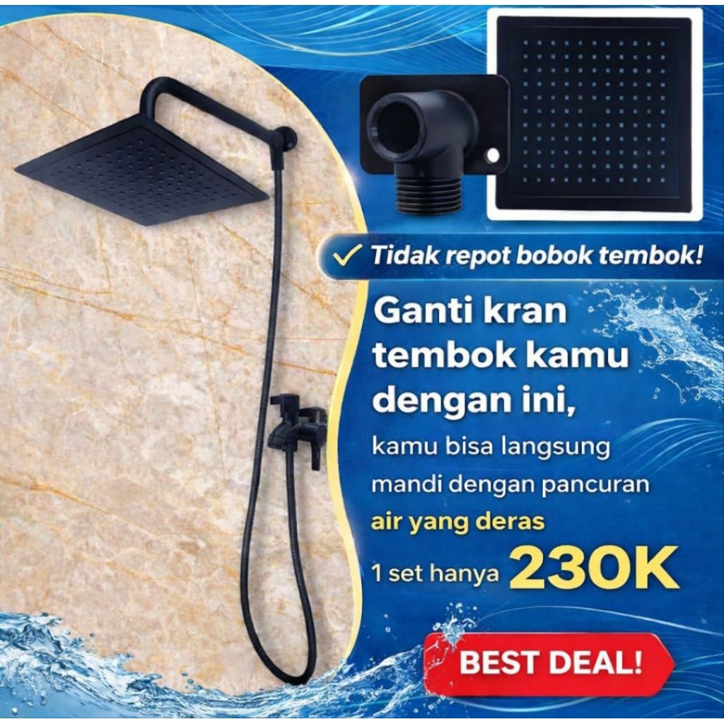 wall shower  tanpa bobok