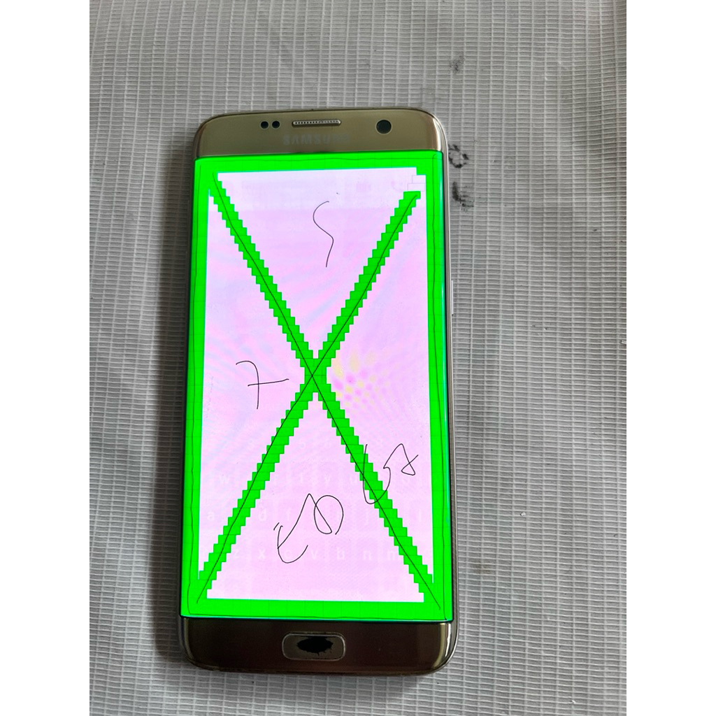 Lcd+ fream Samsung S7 Edge minus shadow aja sentuhan normal