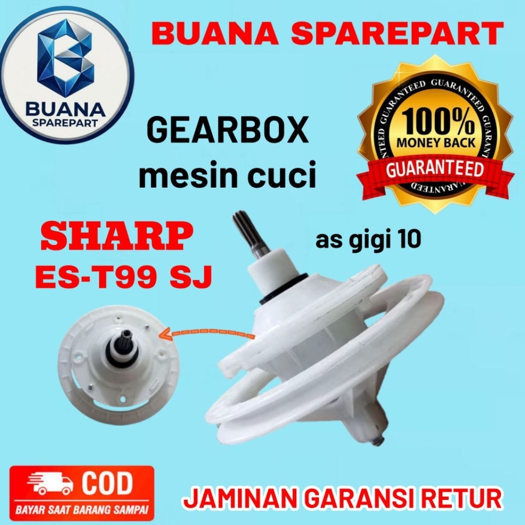 GEARBOX/GIRBOX mesin cuci SHARP ES-T99 SJ as gerigi 10