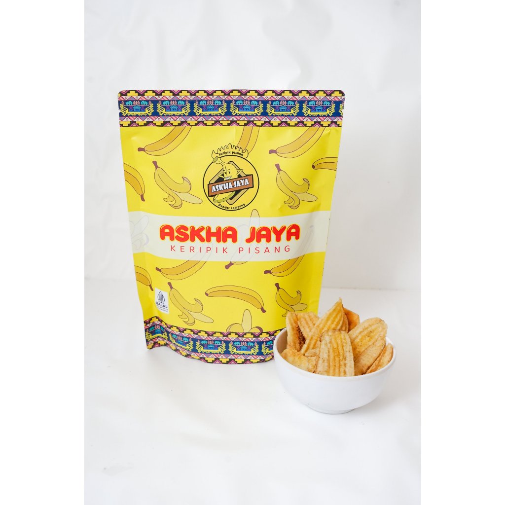 Keripik Pisang Lampung Askha Jaya Rasa Asin 215gram/ KERIPIK KHAS LAMPUNG/ KERIPIK RASA