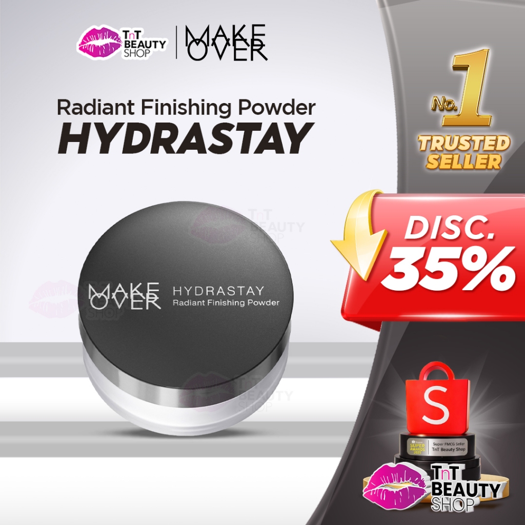 MAKE OVER Hydrastay Radiant Finishing Powder 8 gr - Bedak Tabur | MAKEOVER - TnT Beauty Shop