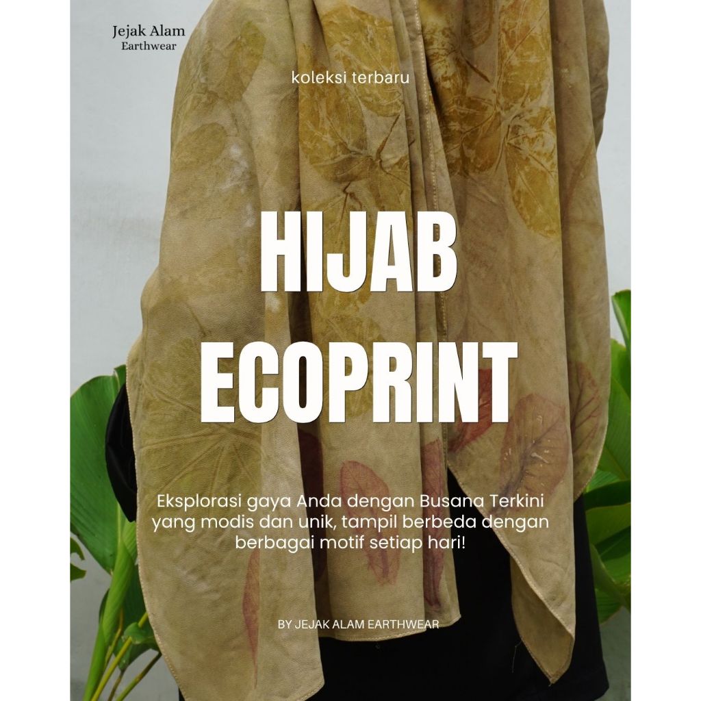 Hijab Voal Motif - Ecoprint by Jejak Alam Earthwear