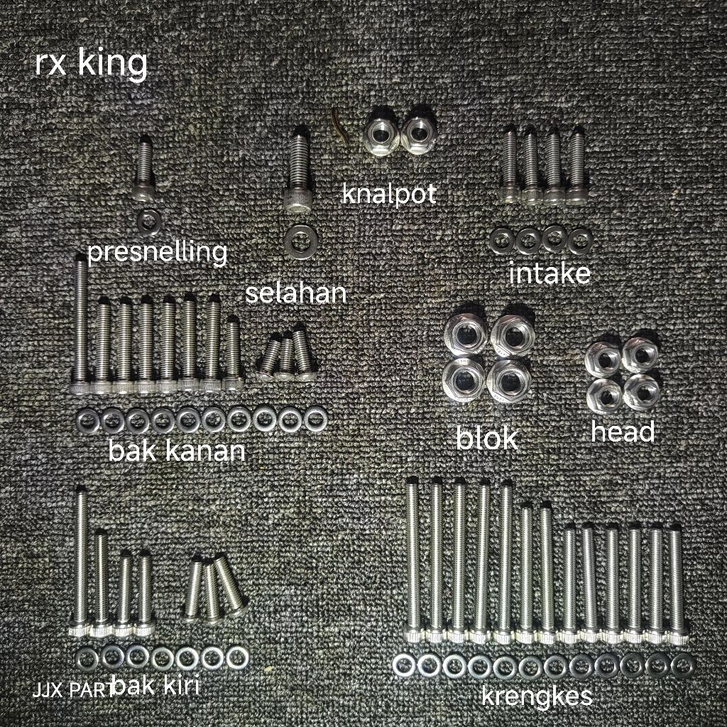 Baut L Stainless mesin RX King