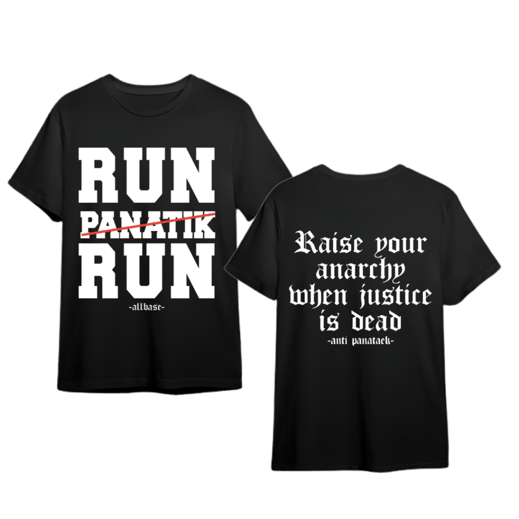 Promo Kaos RUN Panatik RUN Pria Wanita Cotton Combed Tebal Murah Dan Halus