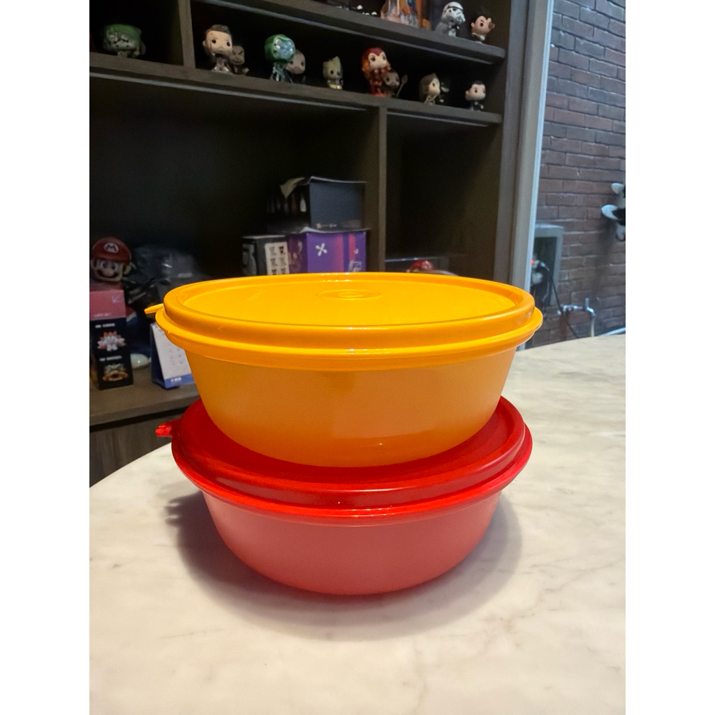 Tupperware Ori Obral cuci gudang Toples bulat bundar cocok untuk simpan makanan atau cemilan kotak b