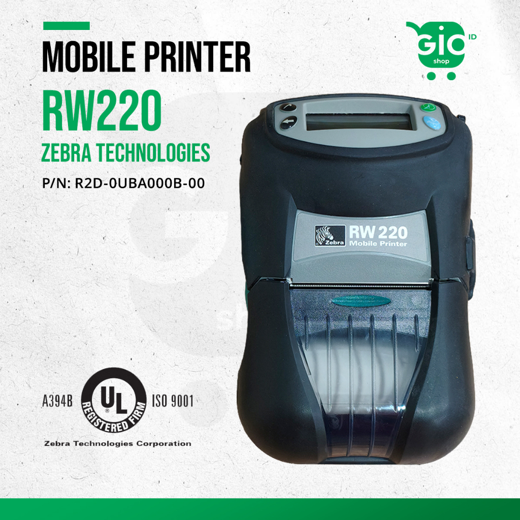 Mobile Printer Zebra RW22 Bluetooth R2D-0UBA000B-00 Original - Mobile Thermal (New Old Stock) Dapet 