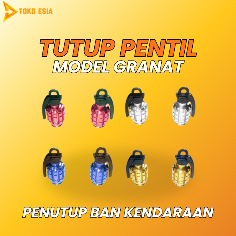 Tutup Pentil Ban - Penutup Pentil Ban Motor Mobil Sepeda Variasi Model Granat