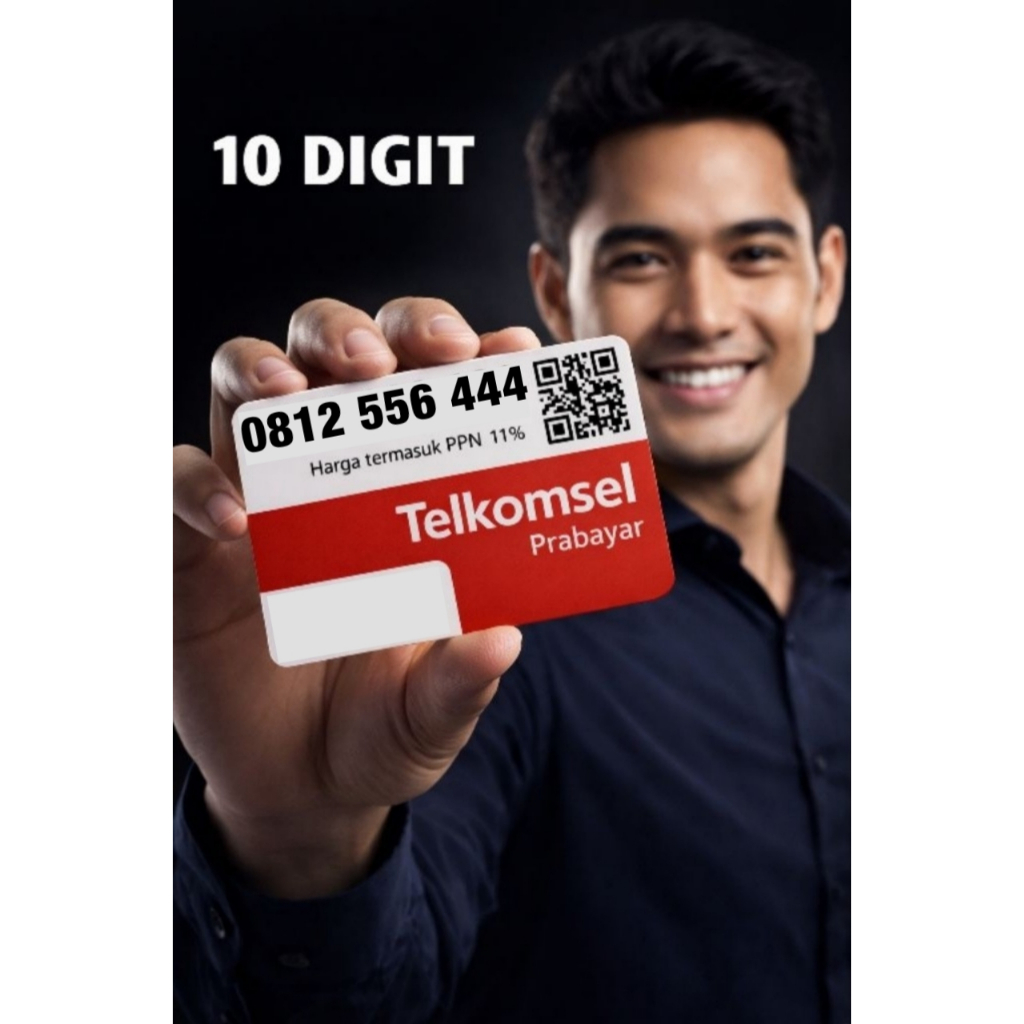 Telkomsel Simpati - Kartu Perdana Nomor Cantik 10 DIGIT -  O812 556 444
