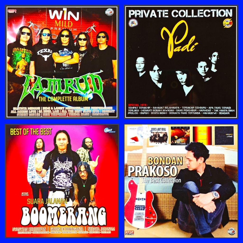Kaset MP3 Audio Lagu Pop Jamrud - Padi - Boomerang - Bondan Prakoso Album Edisi Pilihan