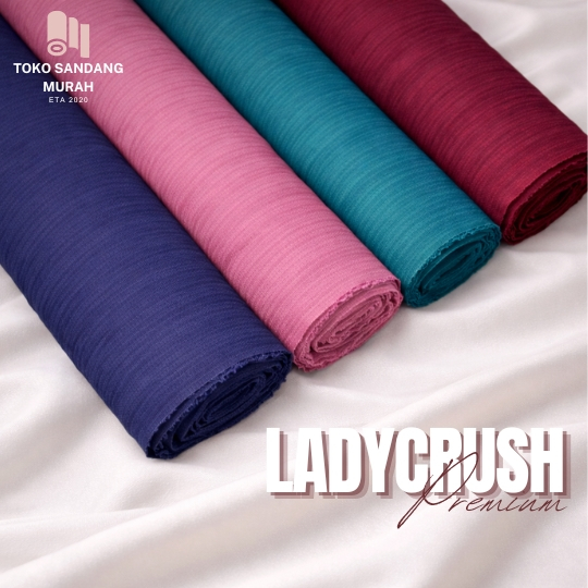 Kain Cey Airflow LADY CRUSH Ultra Crinkle Premium Original SUPER Stretch 100% Grade A Salur Kerut Le