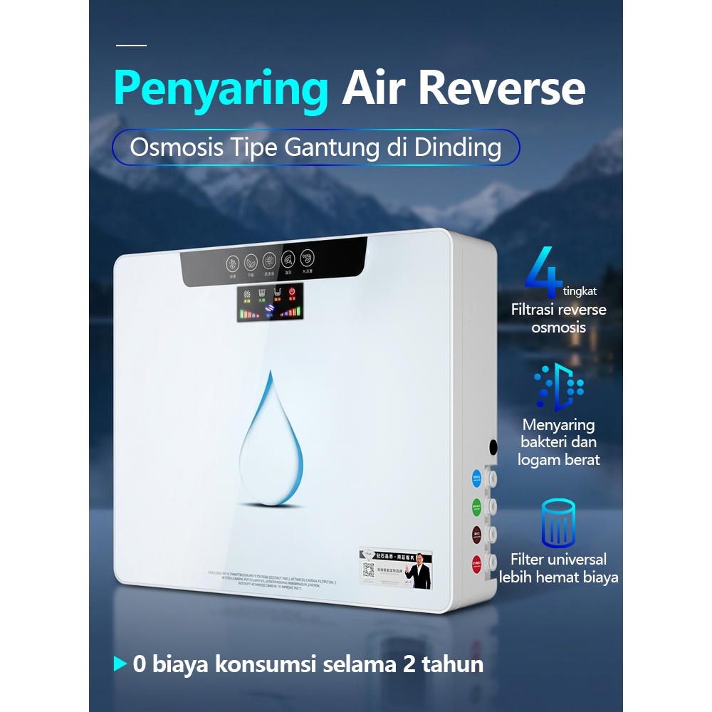 Filter Air RO Langsung Minum/ Panas Instan – Mesin Air Minum Rumah Tangga Tanpa Tangki Bawah Wastafe