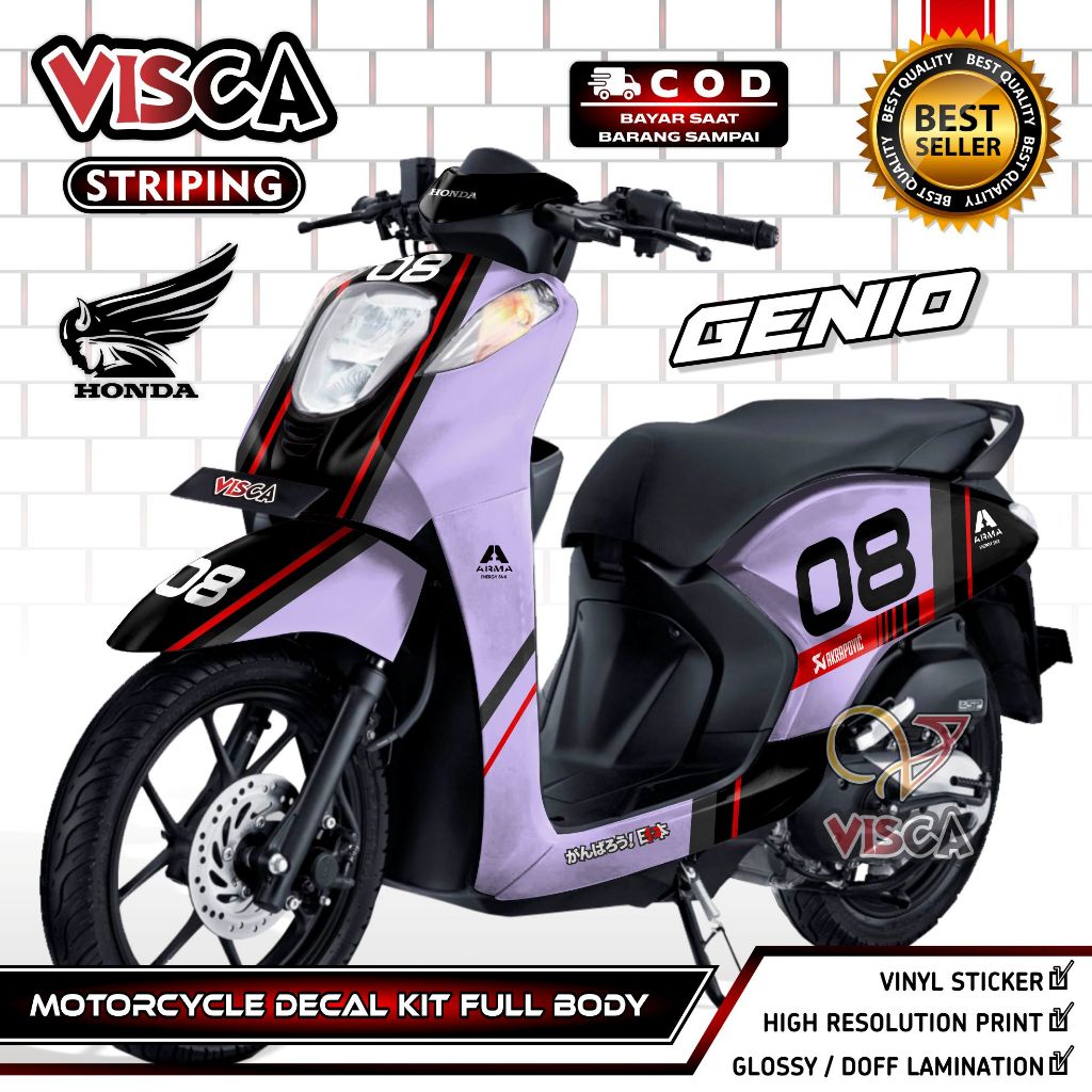 (PROMO SPECIAL) Decal Genio Full Body - Stiker Genio Full Body - Dekal Genio Full Body - Striping Ge