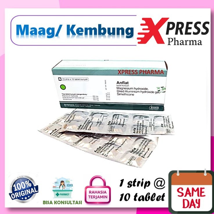 XPRESS  Anflat Strip Tablet Obat Maag