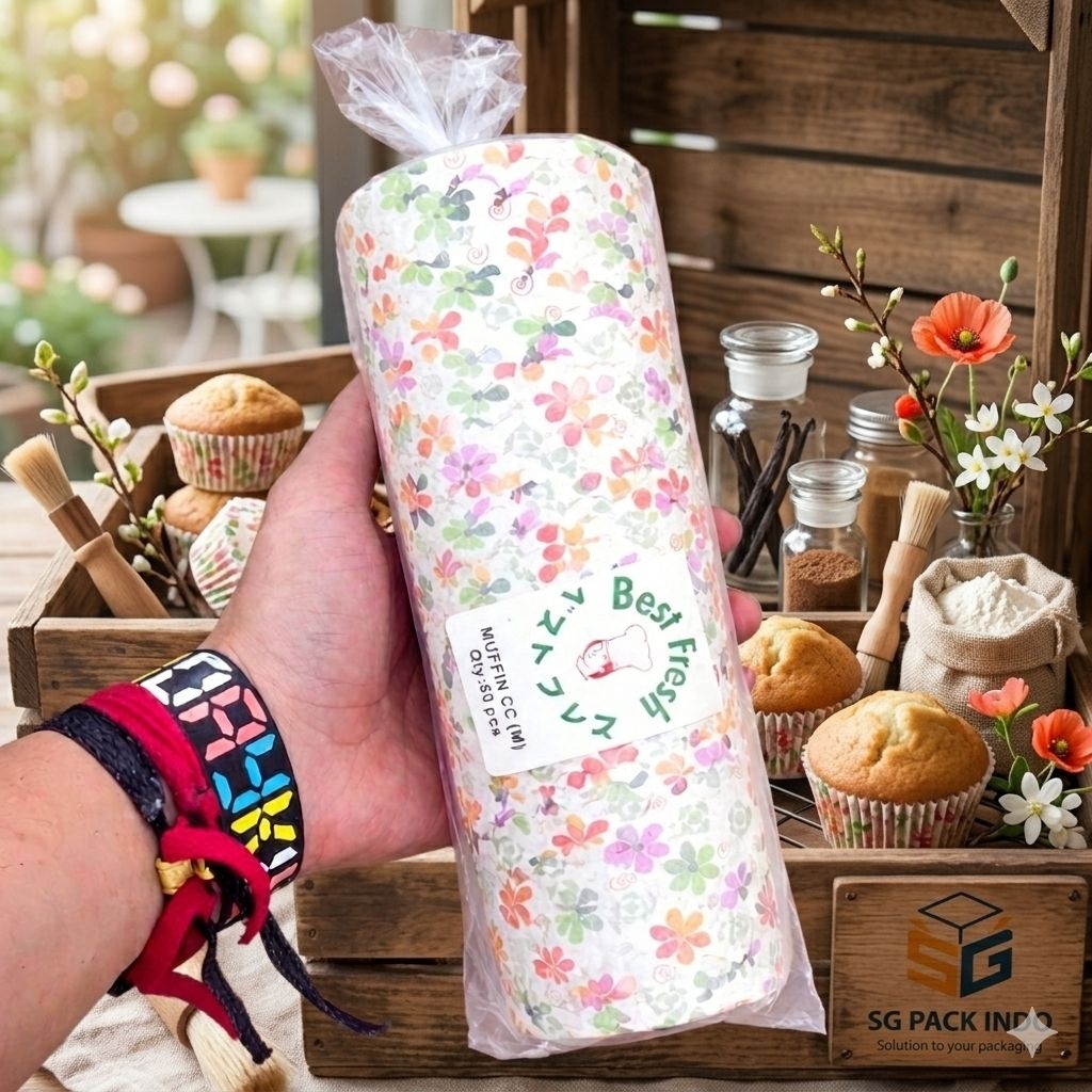 Best Fresh Kertas Cup Muffin Premium – Motif Floral (Grosir 1 Karton)