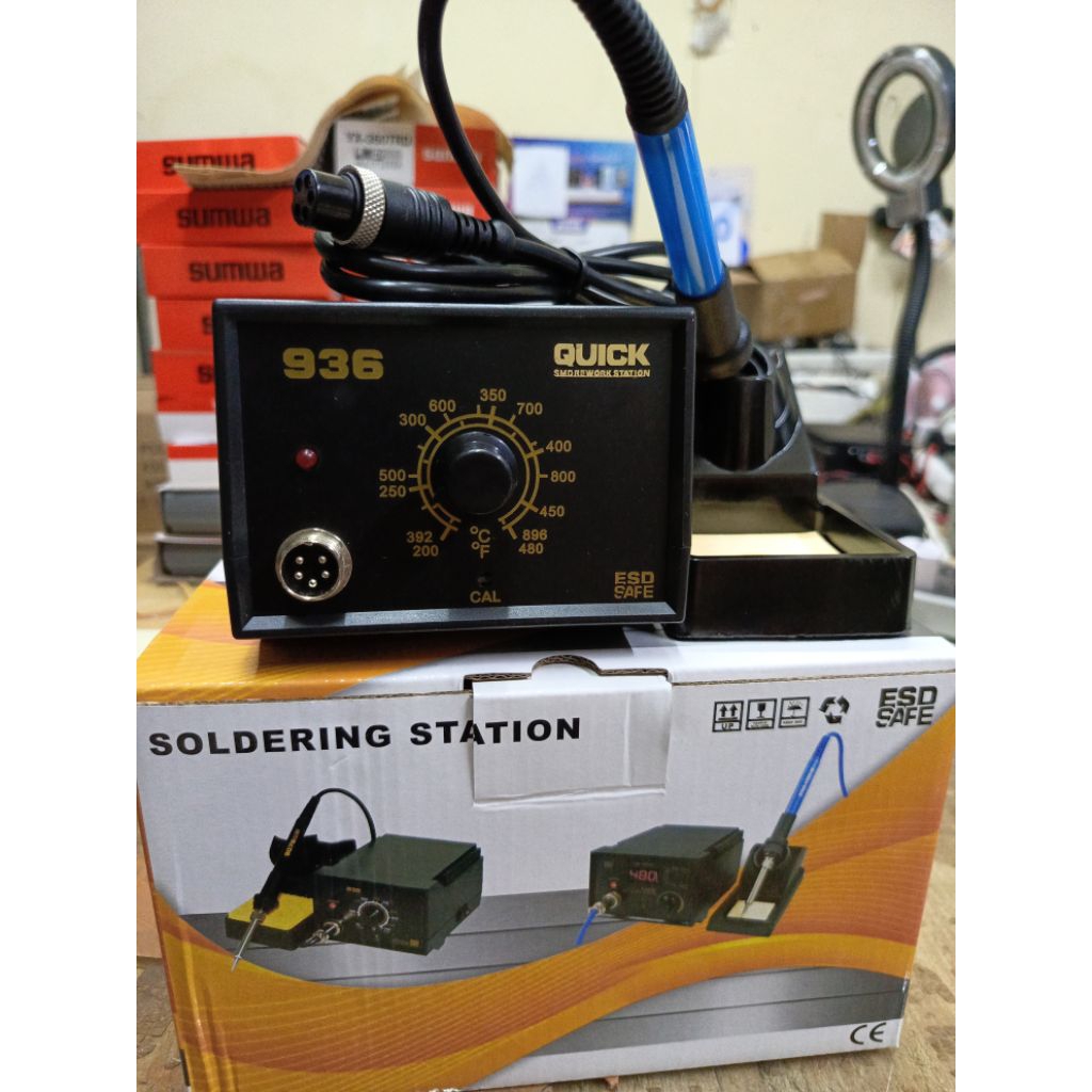 SOLDER STATION QUICK 936A/SOLDER LISTRIK 60W/SOLDERING KIT QUICK 936