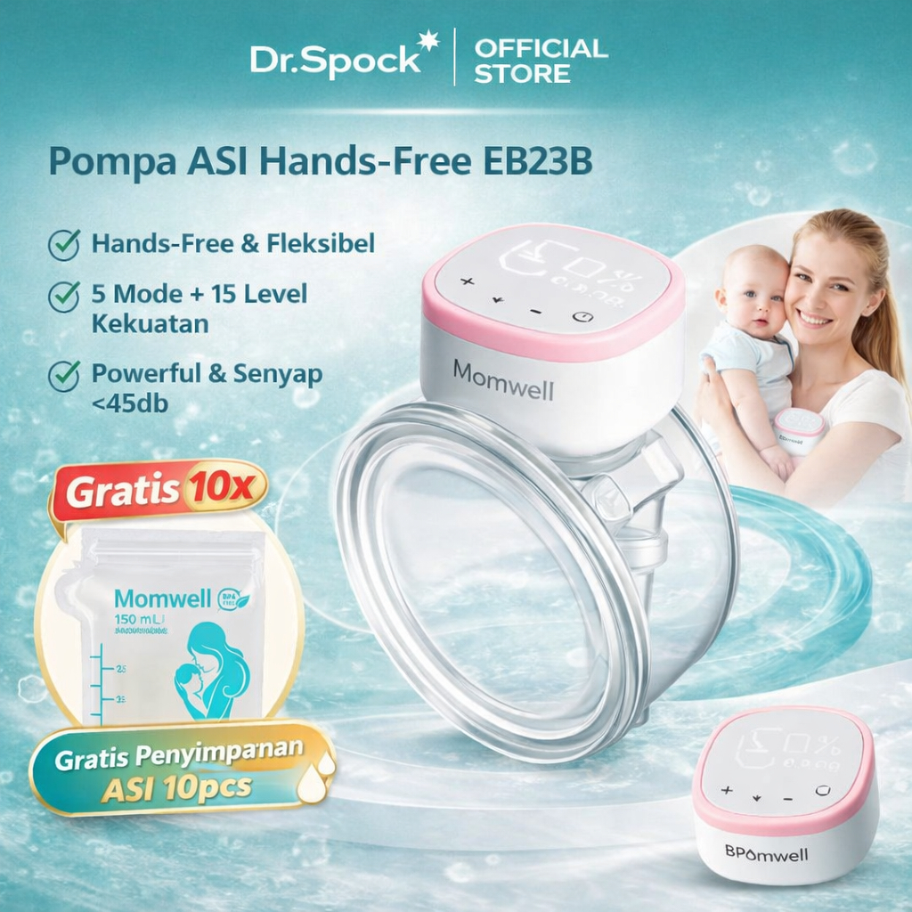Dr.Spock Wearable Pompa Asi Elektrik Breast Pump Handsfree Portable Pumping Asi Electric EB23B