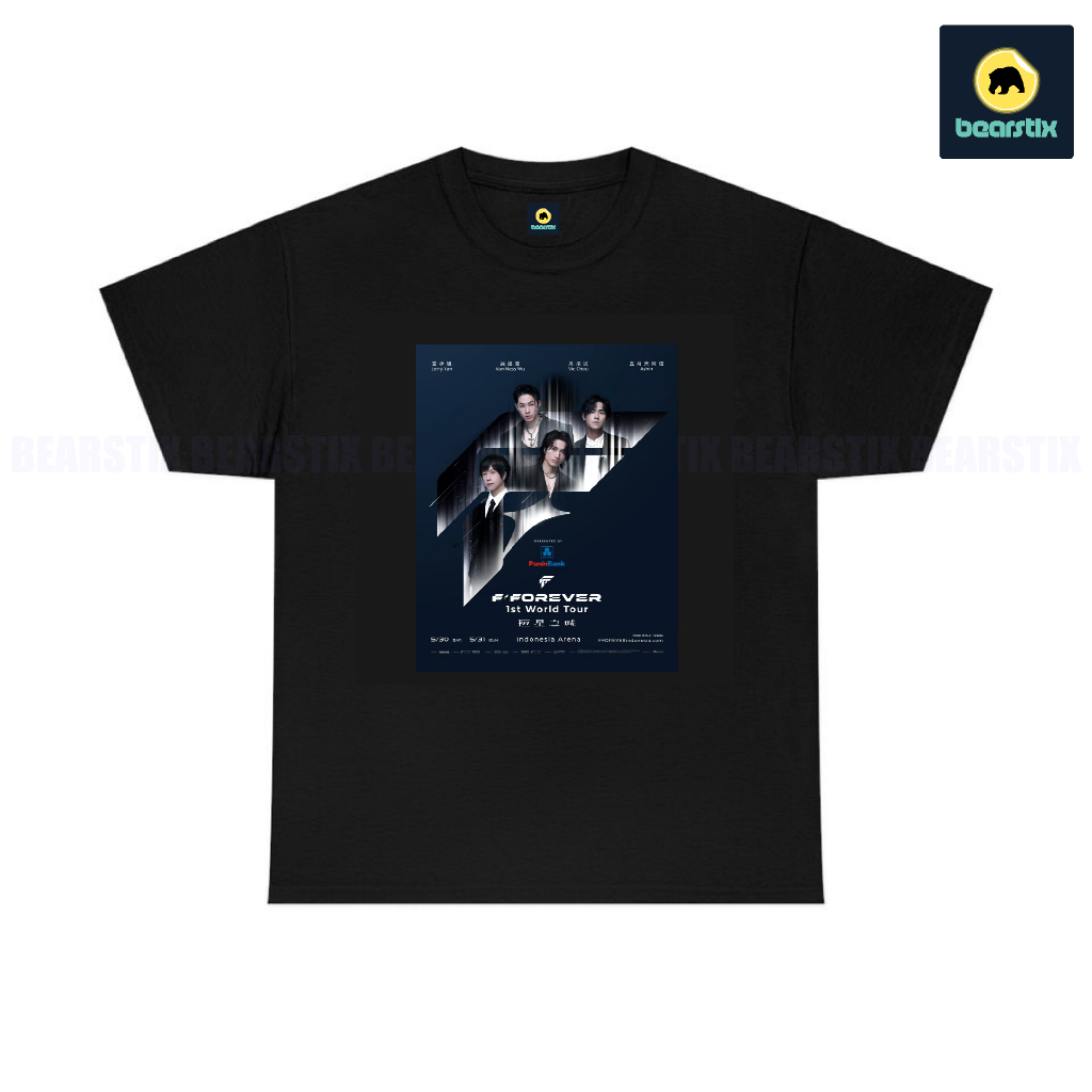 BEARSTIX - Kaos Konser F Forever - Tshirt Concert F4 - Baju Distro Unisex F Forever Jakarta Concert 