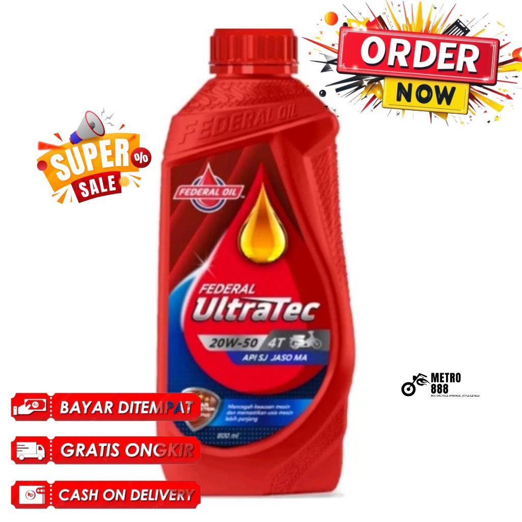 Oli Federal Ultratec 800ml Oli Motor Federal 20W-50