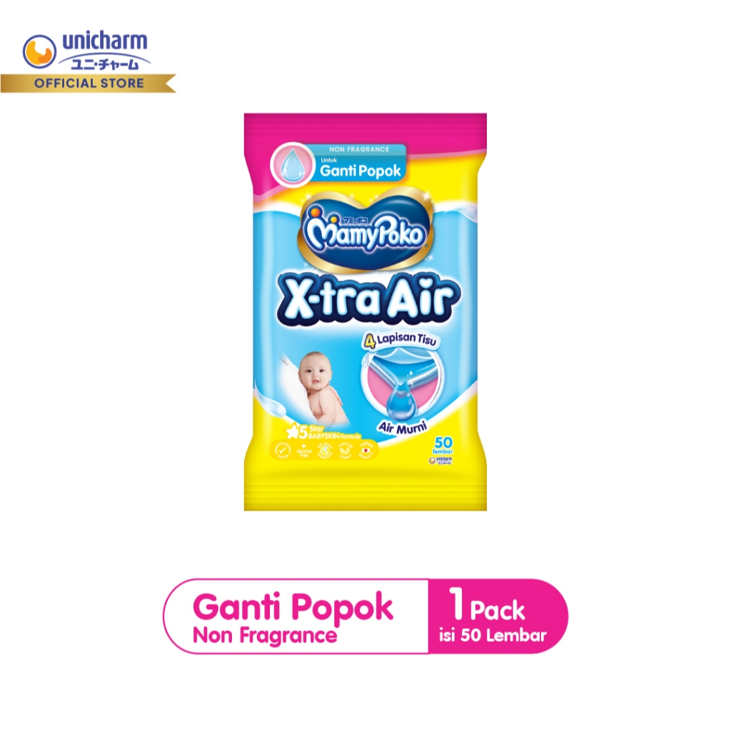 Tisu Basah MamyPoko Wipes Reguler 50 Non Perfume